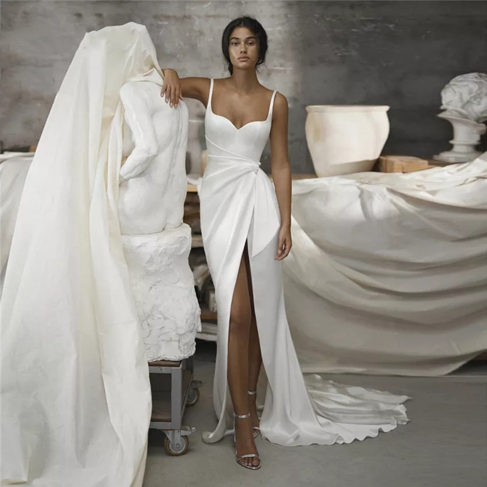 Saga 2023 minimalist bridal slip dress