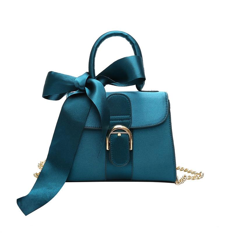 V-line Chain Green Crossbody Bag For Women 2021 Summer FashionShoulder Bag  Female Handbags And Purses