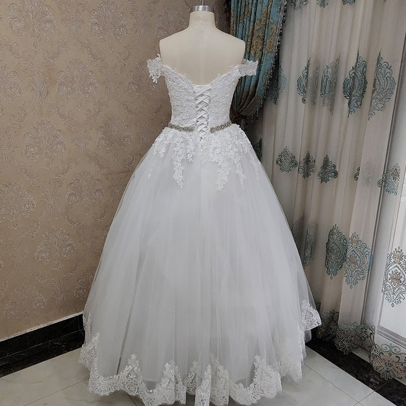 Bella Fancy Dresses US 0 ZJ9183 2022 Off Shoulder Embroidery Charming  Sweetheart White Wedding Dress Custom Made Size Ball Gown Wedding Dresse