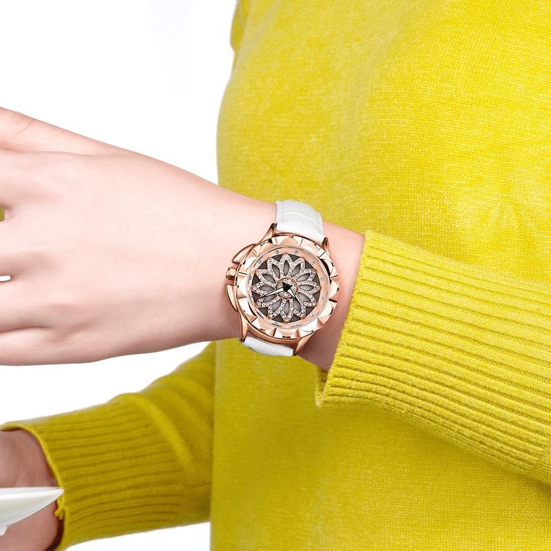 Bella Fancy Dresses US Fashion Women Watches 2019 Best Sell Rotated Dial Clock Luxury Rose Gold Women's Quartz Wrist Watches 2019 New Relogio Feminino