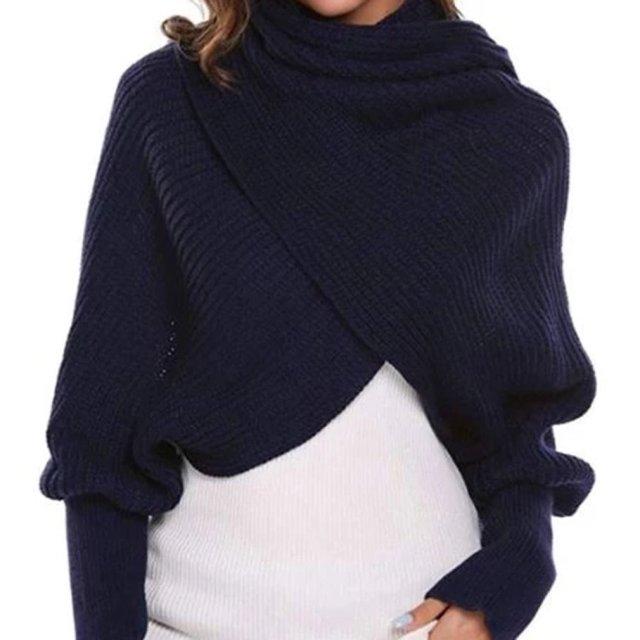 Bella Fancy Dresses US Fashionable Women's Wool Scarf Knitted Scarf With Sleeves Inventory Clearance