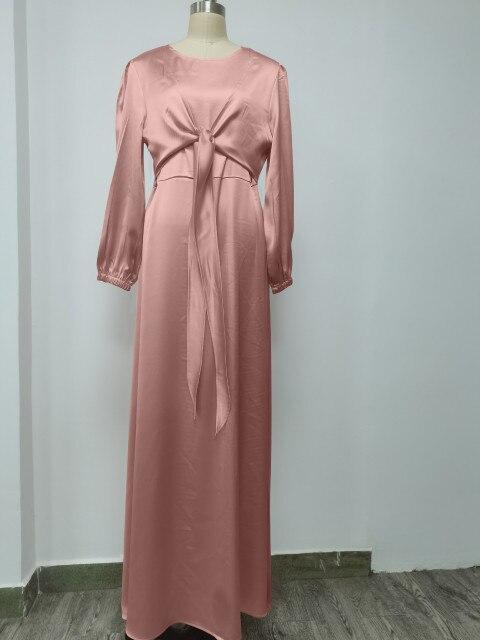 Bella Fancy Dresses US Islamic Wear 2021 Spring and Autumn Muslim Women Long Sleeve Polyester Long Abaya Muslim Fashion Dress Muslim Clothing