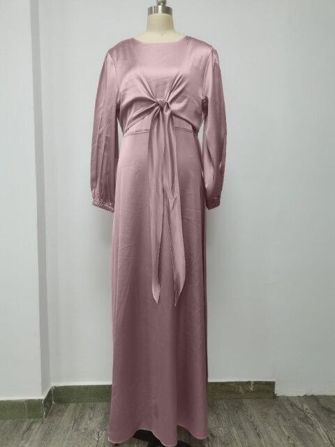 Bella Fancy Dresses US Islamic Wear 2021 Spring and Autumn Muslim Women Long Sleeve Polyester Long Abaya Muslim Fashion Dress Muslim Clothing
