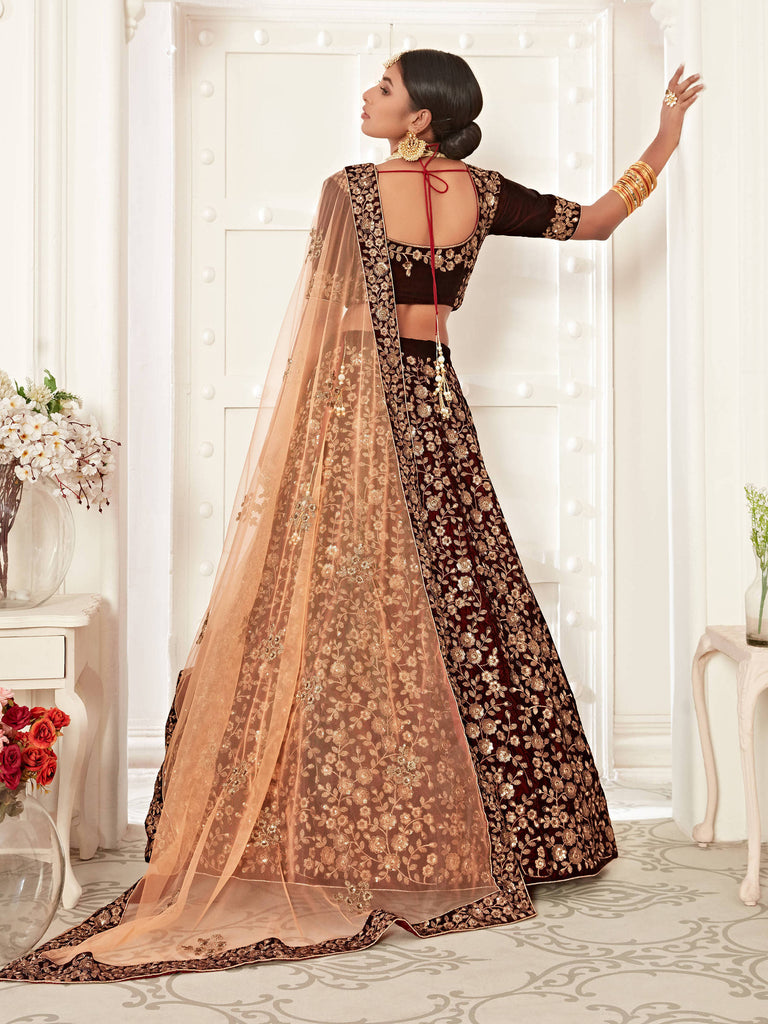 $193 - $258 - Maroon Bridal Lehenga Choli, Maroon Bridal Lehengas and  Maroon Bridal Ghagra Chaniya Cholis Online Shopping