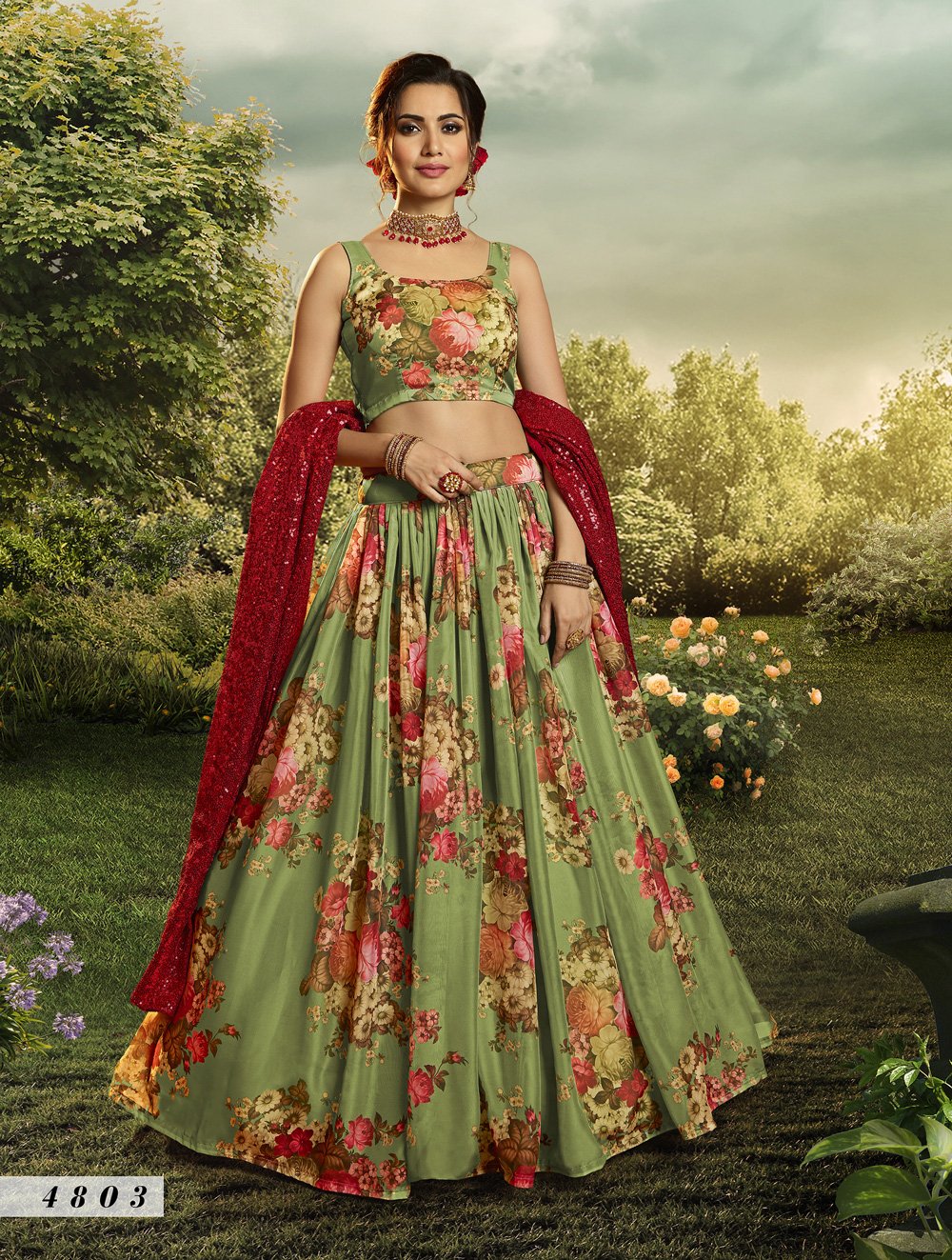 Bella Fancy Dresses US Lehenga Wedding Designer Pure Organza Lehenga Choli