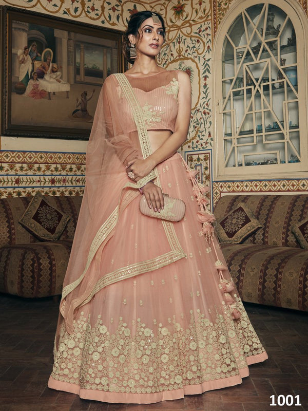 Bella Fancy Dresses US Lehenga Wedding Designer Sequence Zari Resham Embroidery Net Lehenga Choli