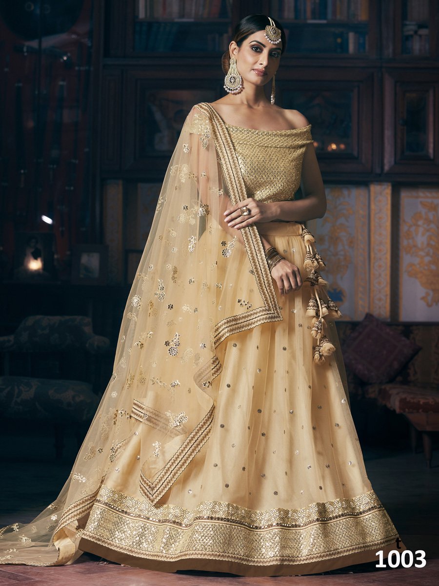 Bella Fancy Dresses US Lehenga Wedding Designer Sequence Zari Resham Embroidery Net Lehenga Choli