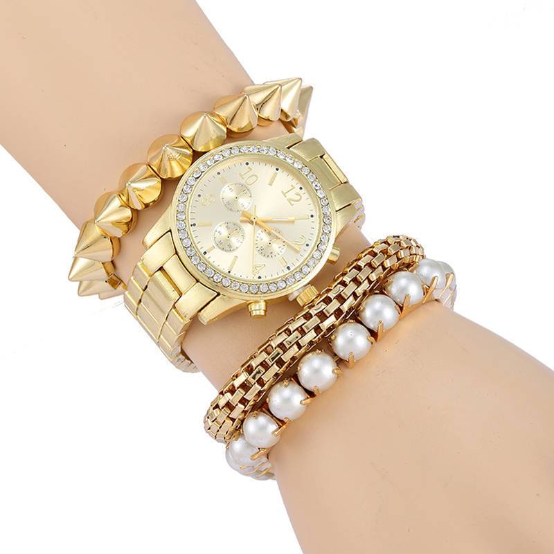 Bella Fancy Dresses US New Fashion Quartz Watch for women's Set Boutique Trends Geneva Style Watch Jewelry Set Christmas Gifts Birthday Gifts