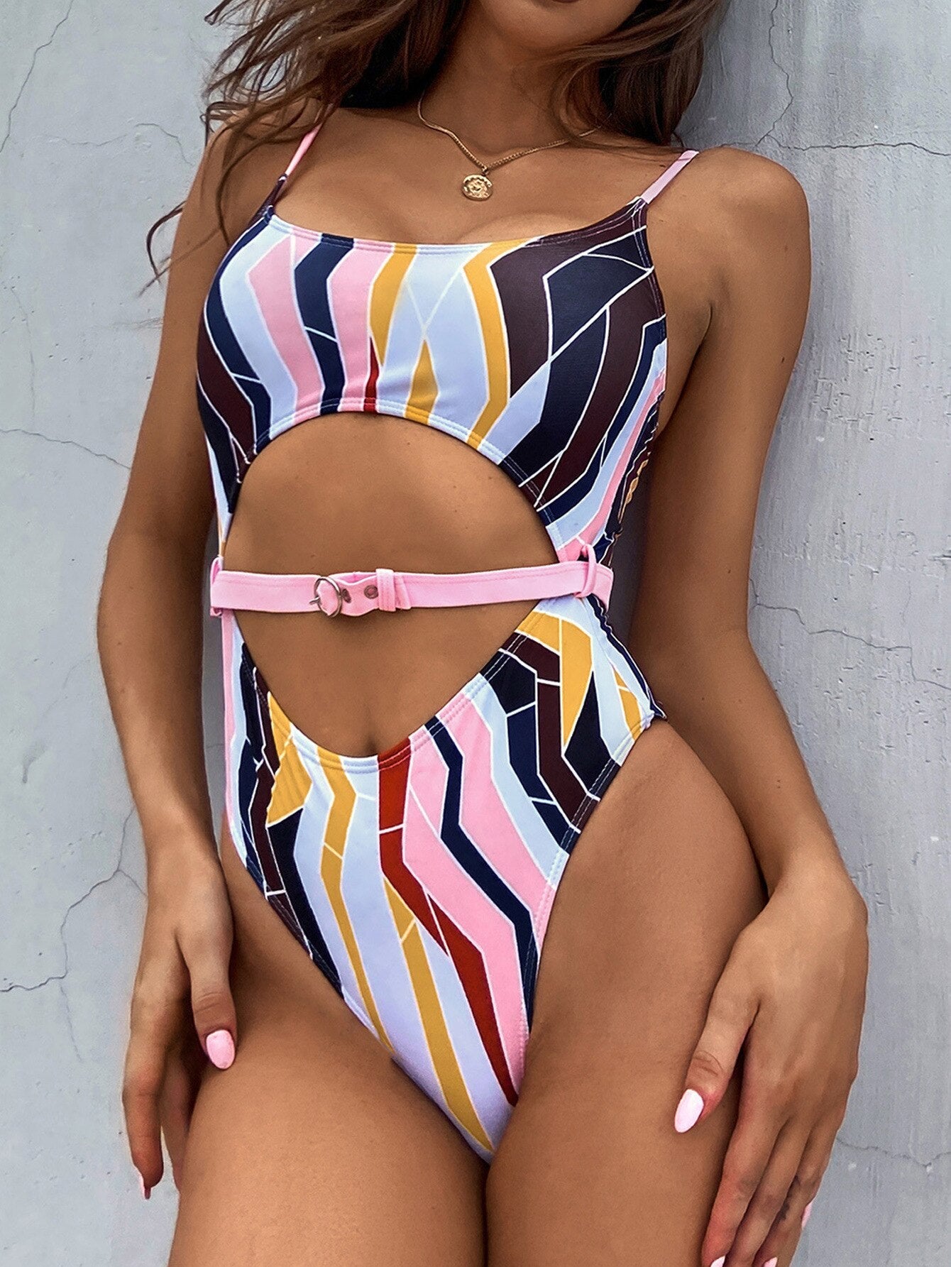 Bella Fancy Dresses US One Piece Swimwear With Belted Women&#39;s Swimsuit 2022 New Colorful Monokini Bodysuits Bathing Suit Female Hollow Bikini Beachwear