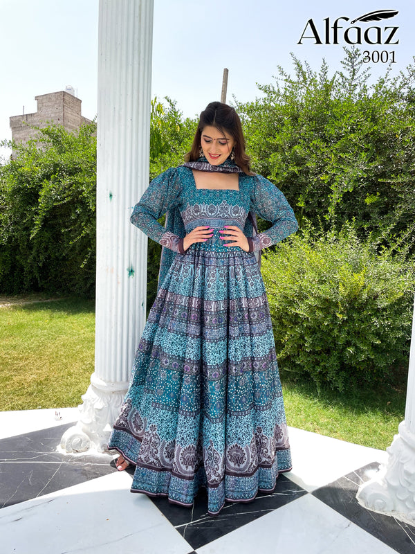 Bella Fancy Dresses US Salwar Kameez Partywear Designer Chanderi Suit