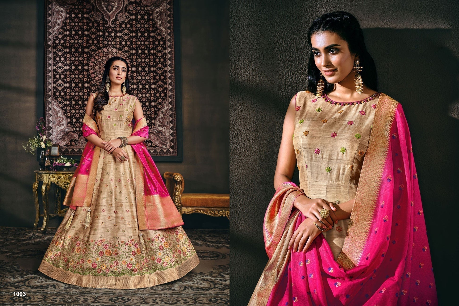 Bella Fancy Dresses US Salwar Kameez Partywear Wedding Jeqard 12 Thread work Suit
