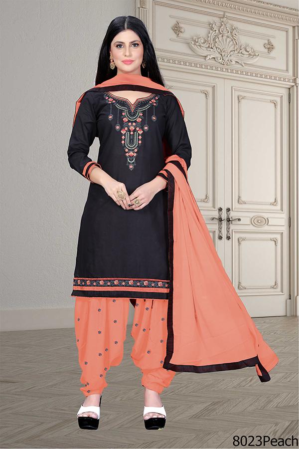 Bella Fancy Dresses US Salwar Kameez Regular Designer Embroidery Cotton Patiyala Suit