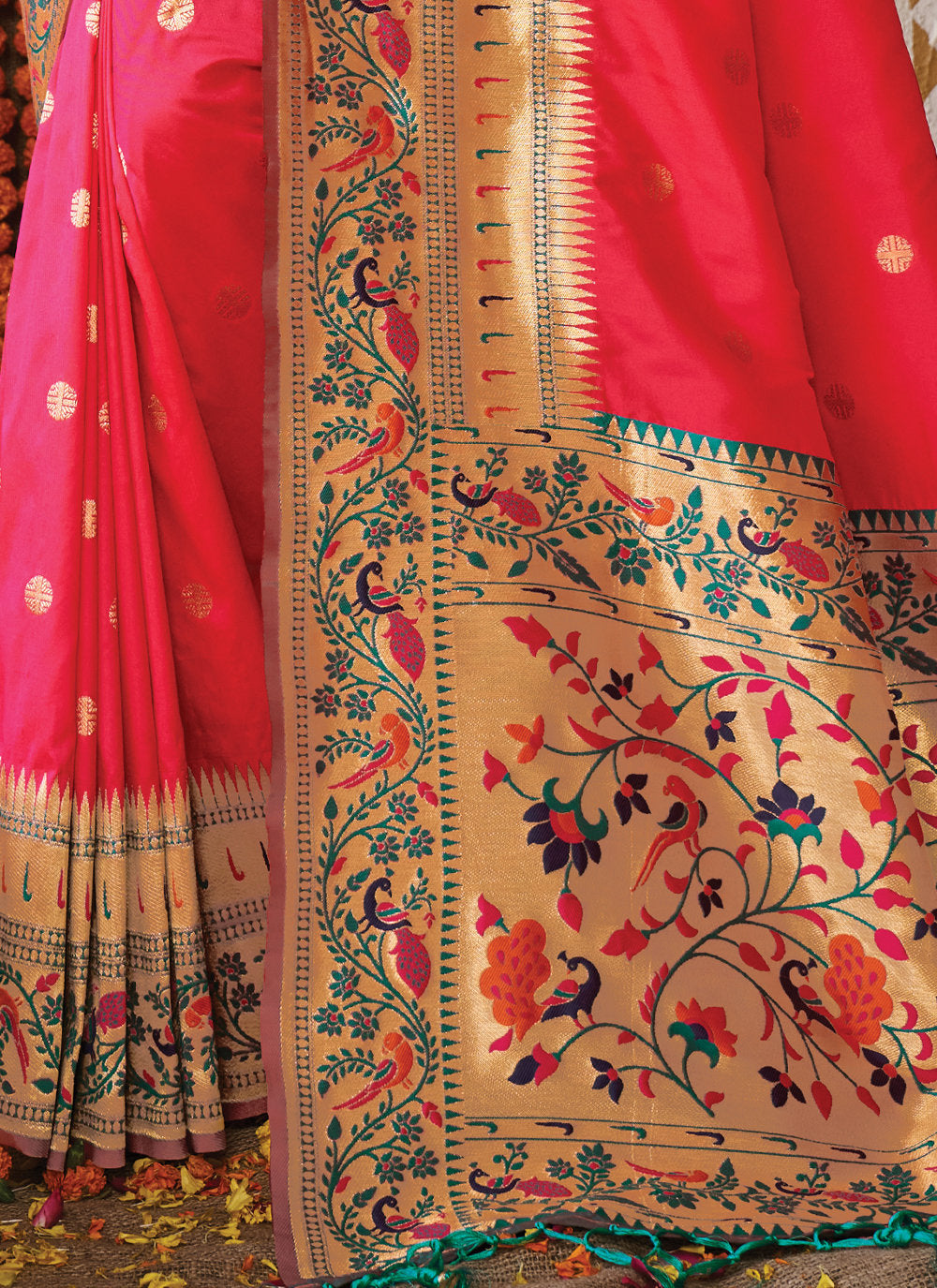 Bella Fancy Dresses US Saree Magenta Embroidered Silk Saree For Wedding