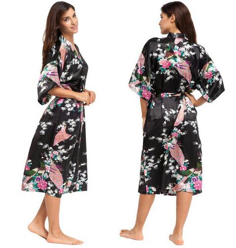 Bella Fancy Dresses US Silk Kimono Robe Bathrobe Women Satin Robe Silk Robes Night Sexy Robes Night Grow For Bridesmaid Summer Plus SizeS-XXXL 010412