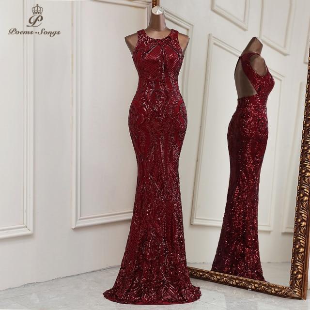 Shop Women's Plus- size Elegant Sequin Evening Gown Online – SleekTrends