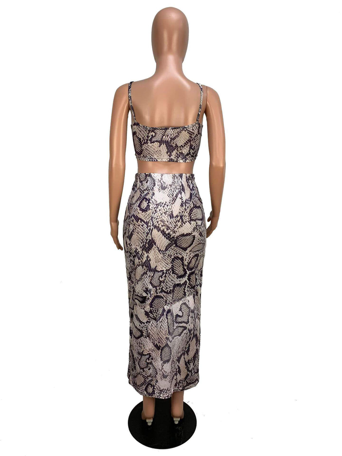 Bella Fancy Dresses US Western Wear Cropped Snake Printed Two Piece Skirt And Top