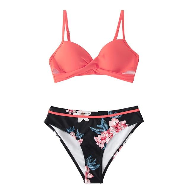 Bella Fancy Dresses US Western Wear CUPSHE Push Up Floral Wrap Bikini Sets Women Sexy Thong Two Pieces Swimsuits 2021 New Girl Beach Bathing Suits Swimwear