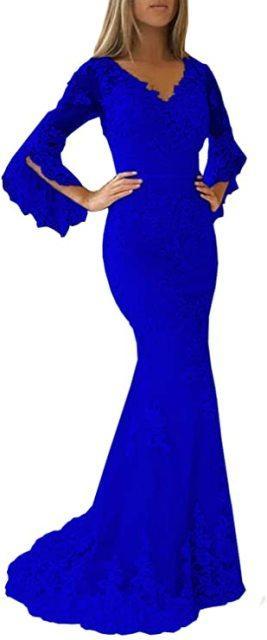 Bella Fancy Dresses US Western Wear Flared Tank Sleeves Mermaid Evening Dresses Lace Formal Prom Party Gown suknie wieczorowe Backless robes de soirée
