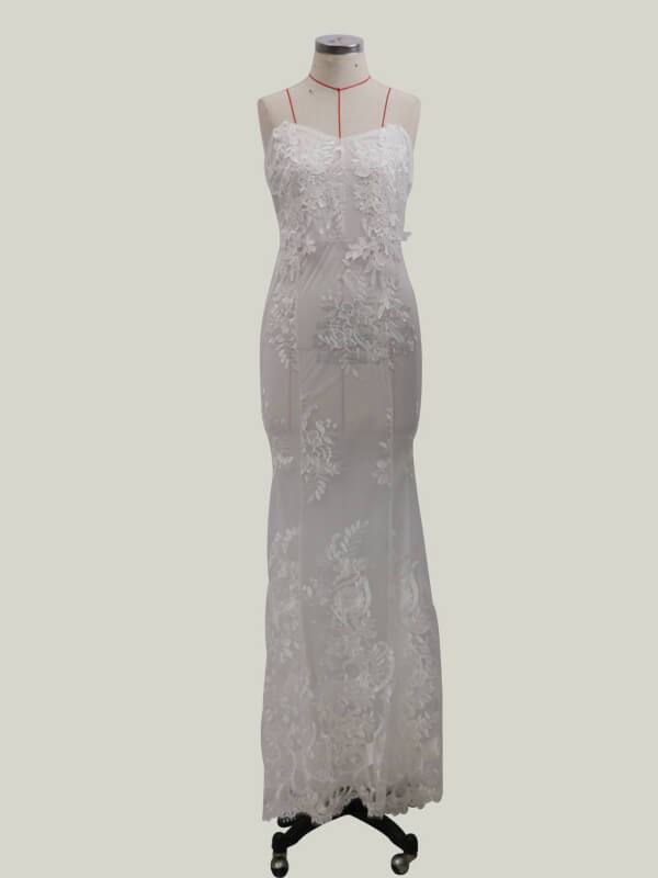 Bella Fancy Dresses US Western Wear Floor Length White Lace Strapless Prom Dresses