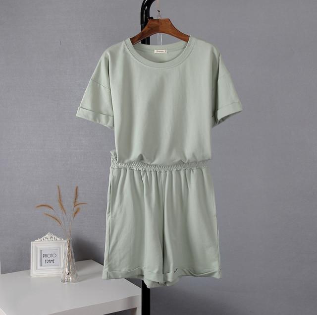 Bella Fancy Dresses US Western Wear Hirsionsan Summer Cotton Sets Women Casual Two Pieces Short Sleeve T Shirts and High Waist Short Pants Solid Outfits Tracksuit
