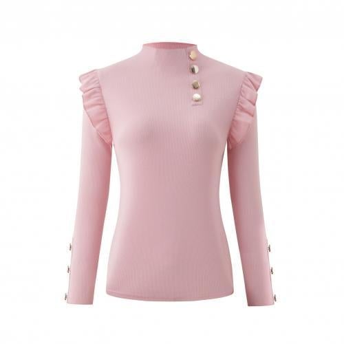 Plus Size Autumn Winter Women Blouse Long Sleeve Knitwear Rib