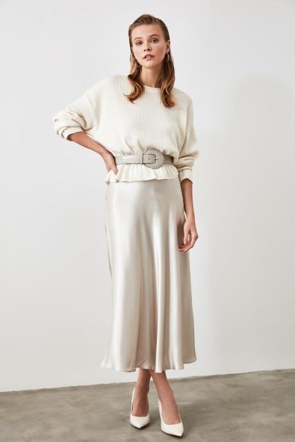 Bella Fancy Dresses US Western Wear Satin Midi Skirt TWOAW21ET0223