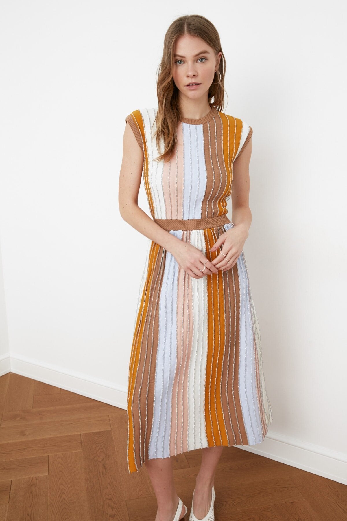 Bella Fancy Dresses US Western Wear Silvery Stripe Dress TWOSS20EL1799