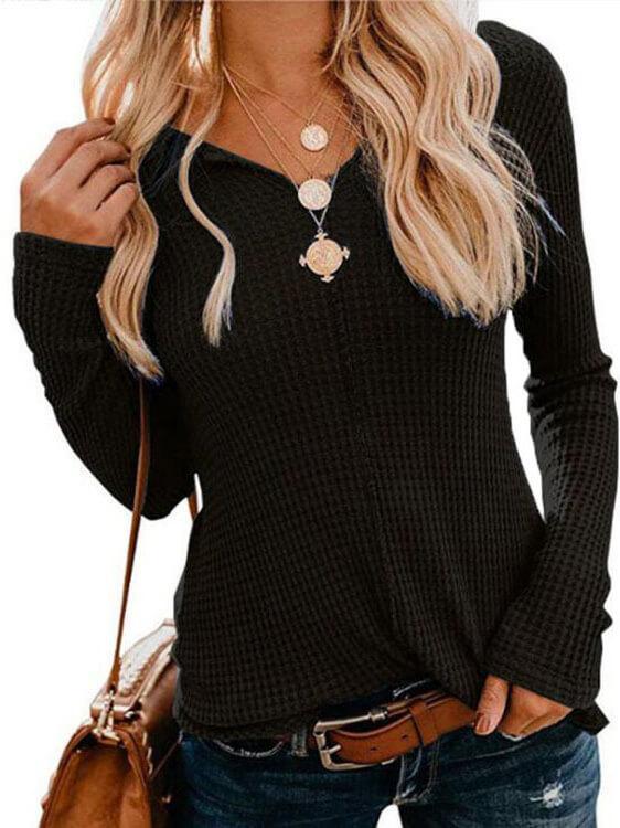 Bella Fancy Dresses US Western Wear Solid V Neck Knitting Winter Sweater