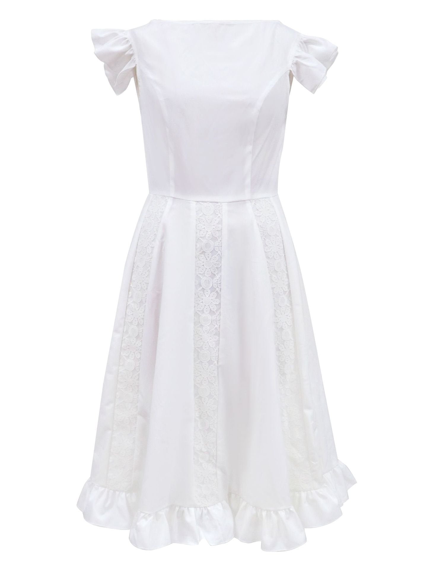 Bella Fancy Dresses US Western Wear White Color Party Elegant Short Sleeve Dress