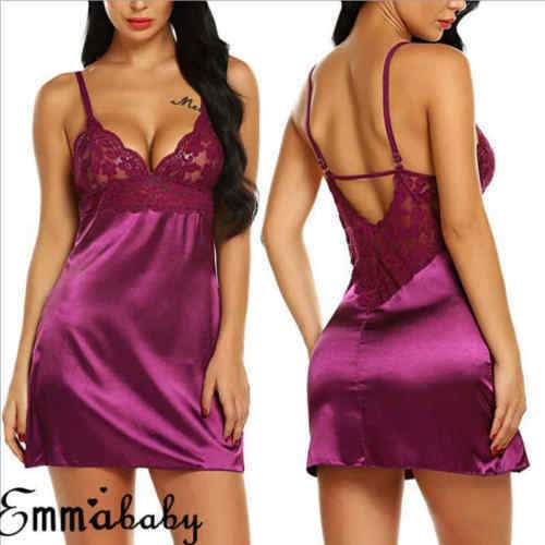 short night dress with bra