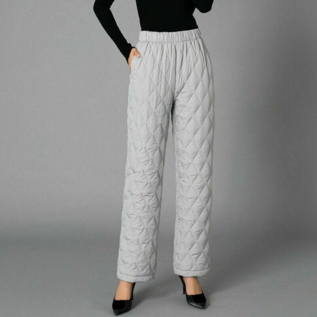 New Winter Womens Quilted Corduroy Harem Pants Warm Elastic Waist Loose  Trousers