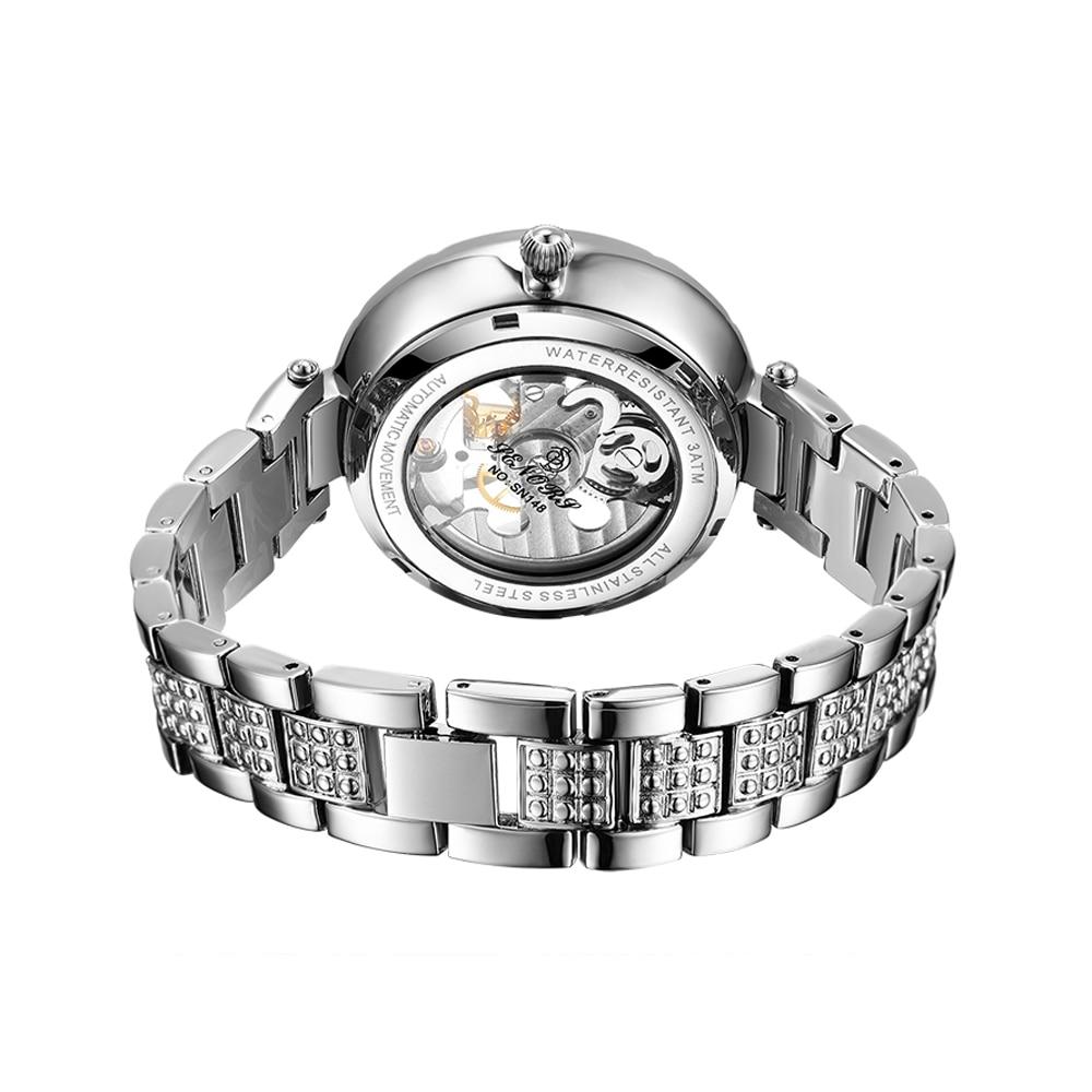 Bella Fancy Dresses US Woman Watch Ladies Clock Luxury Fashion Female Mechanical Watches Wristwatches