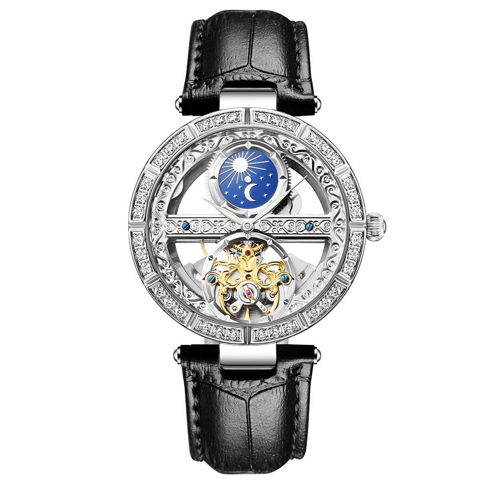 Bella Fancy Dresses US Woman Watch Ladies Clock Luxury Fashion Female Mechanical Watches Wristwatches