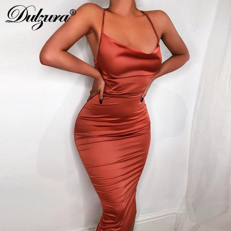 Bella Fancy Dresses US Women bodycon long midi dress sleeveless backless elegant party outfits sexy club clothes