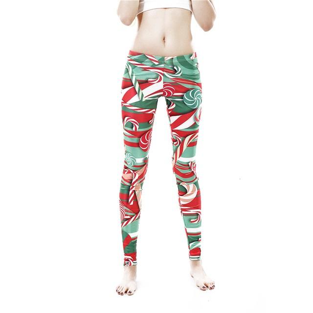Bella Fancy Dresses Western Wear Christmas Legging Printed Woman Leggings Christmas Lollipops Leggins women pant